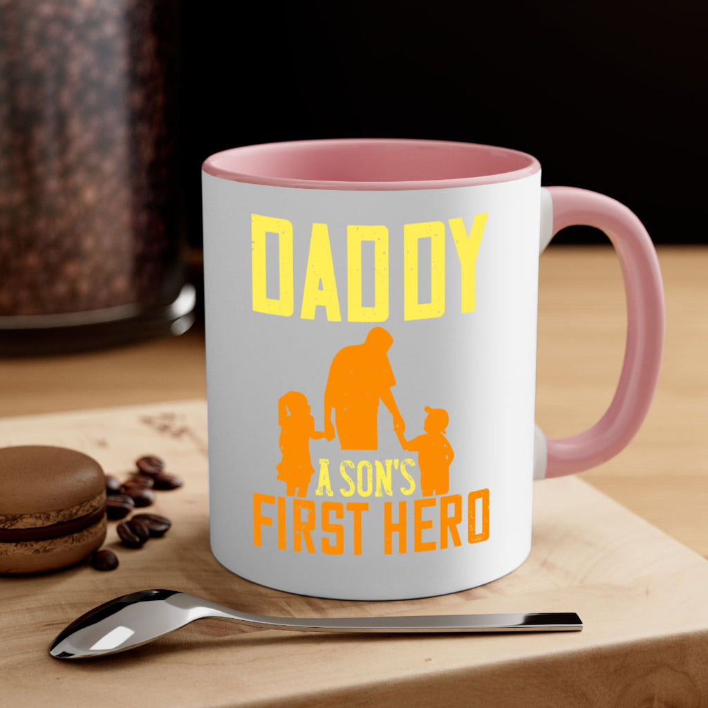 daddy a sons first hero 249#- fathers day-Mug / Coffee Cup