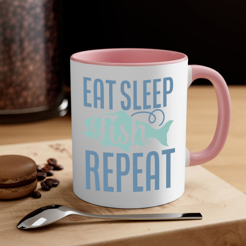 eat sleep fish repeat 222#- fishing-Mug / Coffee Cup