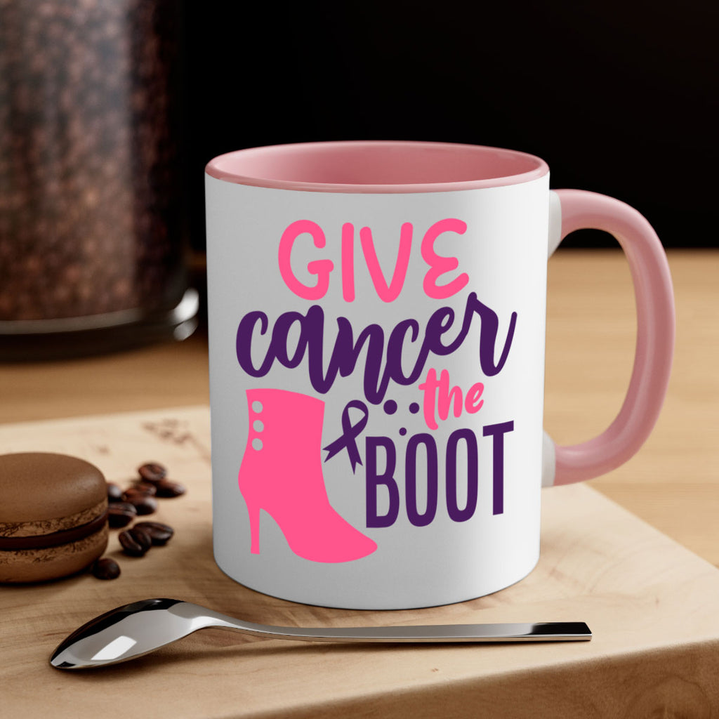 give cancer the boot Style 11#- breast cancer-Mug / Coffee Cup