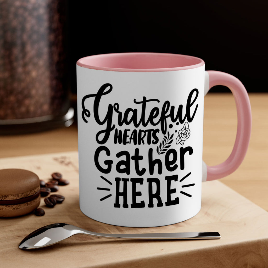 grateful hearts gather here 58#- thanksgiving-Mug / Coffee Cup