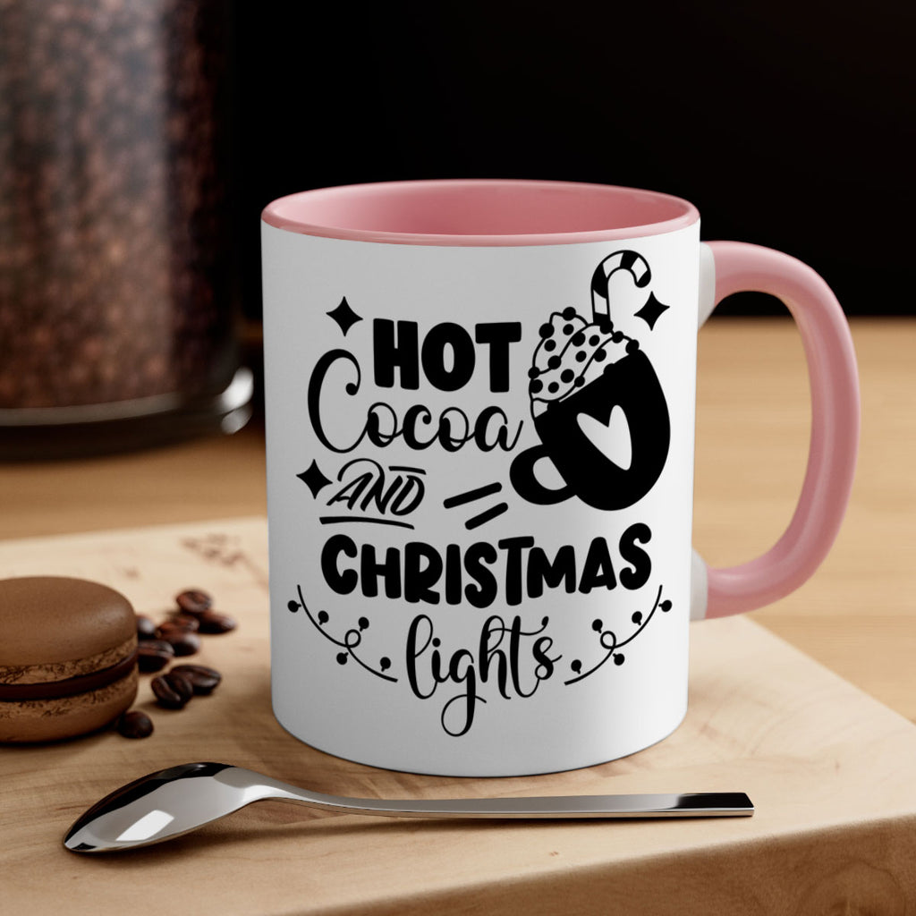 hot cocoa and christmas lights style 308#- christmas-Mug / Coffee Cup