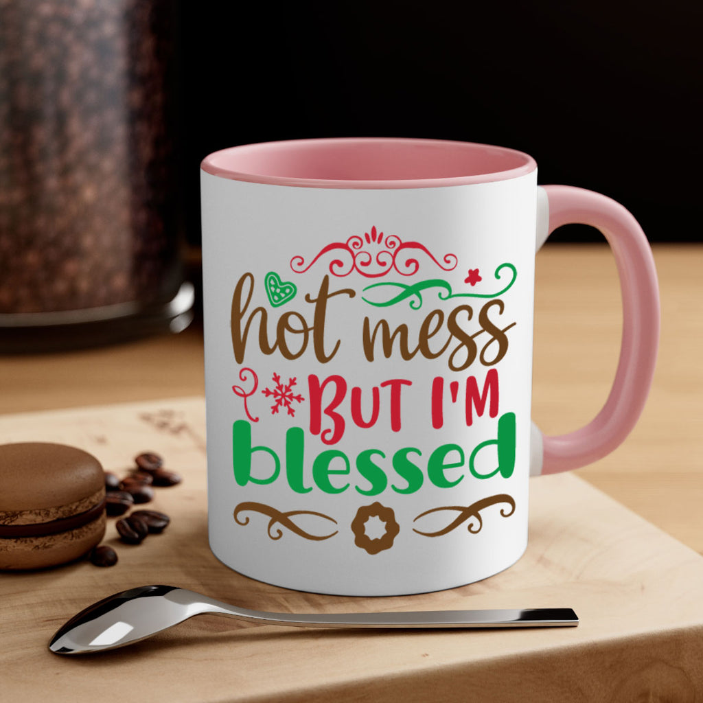 hot mess but im blessed 259#- christmas-Mug / Coffee Cup