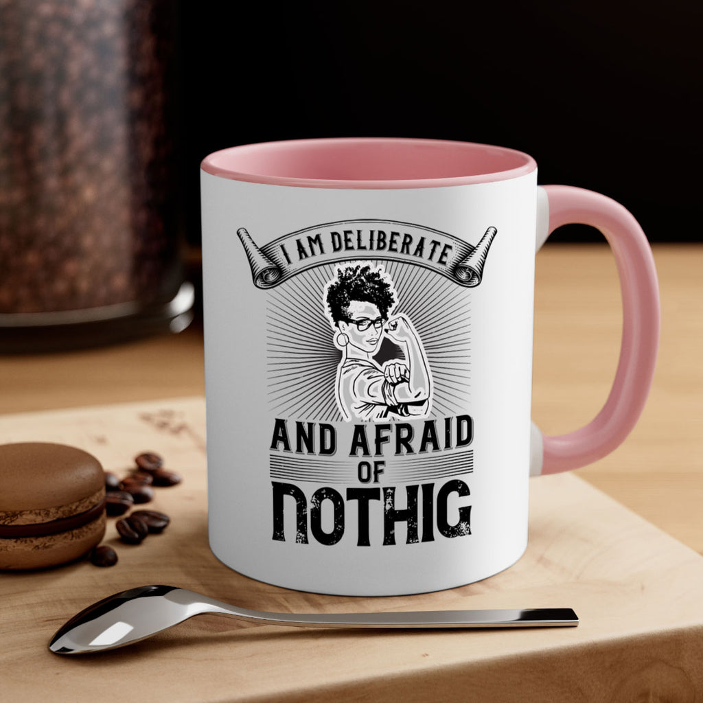 i am deliberate and afraid of nothing Style 31#- Afro - Black-Mug / Coffee Cup