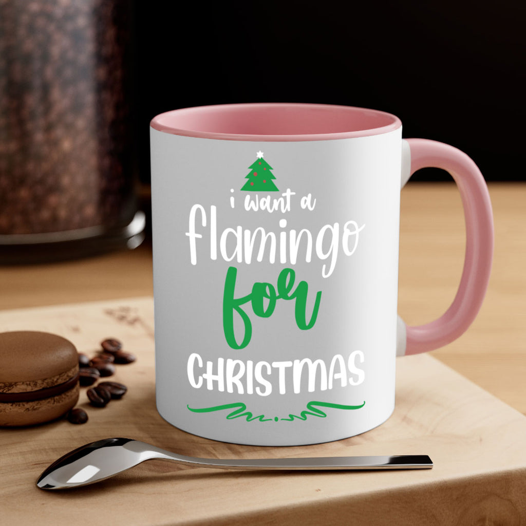 i want a flamingo for christmas style 350#- christmas-Mug / Coffee Cup