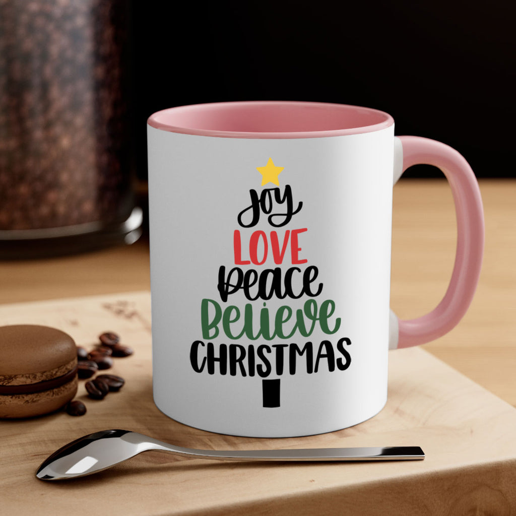 joy love peace believe christmas 111#- christmas-Mug / Coffee Cup