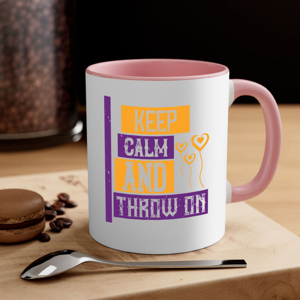 keep calm and throw on 55#- mardi gras-Mug / Coffee Cup