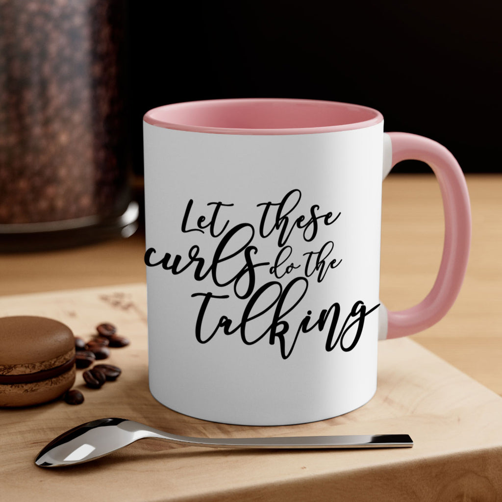 let these curls do the talking Style 26#- Black women - Girls-Mug / Coffee Cup