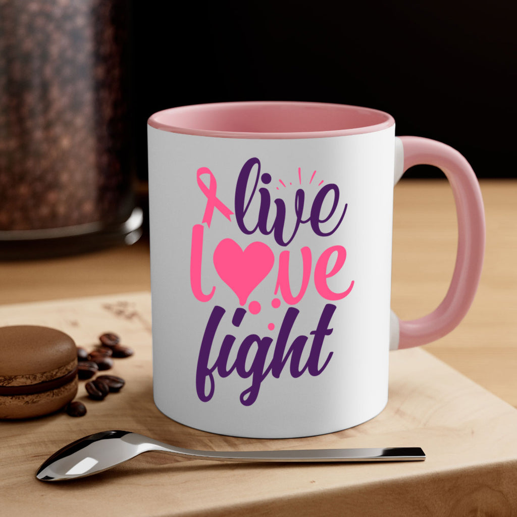 live love fight Style 8#- breast cancer-Mug / Coffee Cup