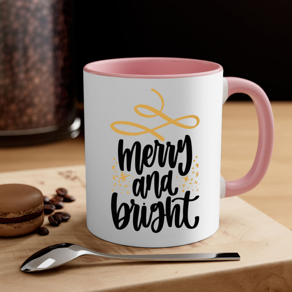 merry and bright gold 97#- christmas-Mug / Coffee Cup