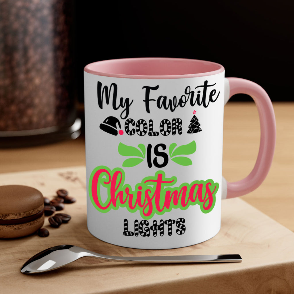 my favorite color is christmas lights style 523#- christmas-Mug / Coffee Cup