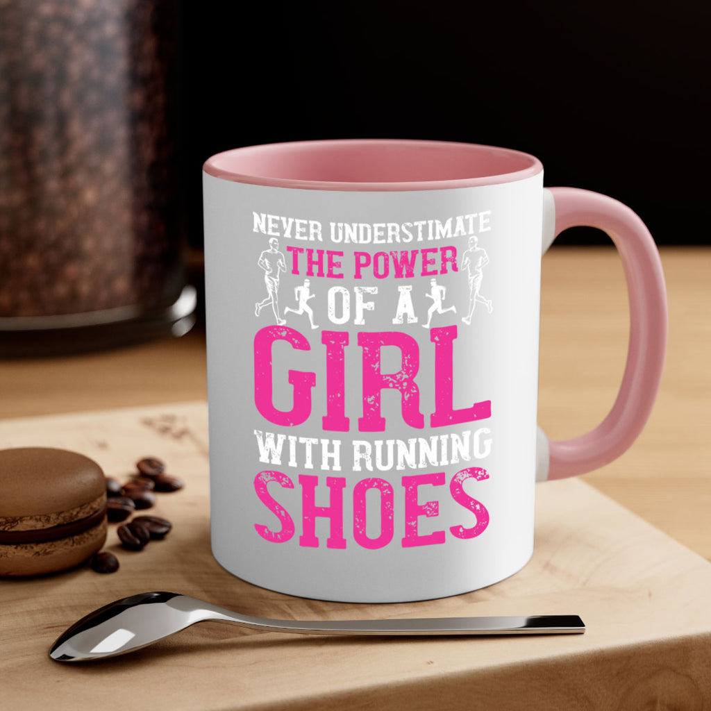 never understimate the power of a girl with running shoes 29#- running-Mug / Coffee Cup