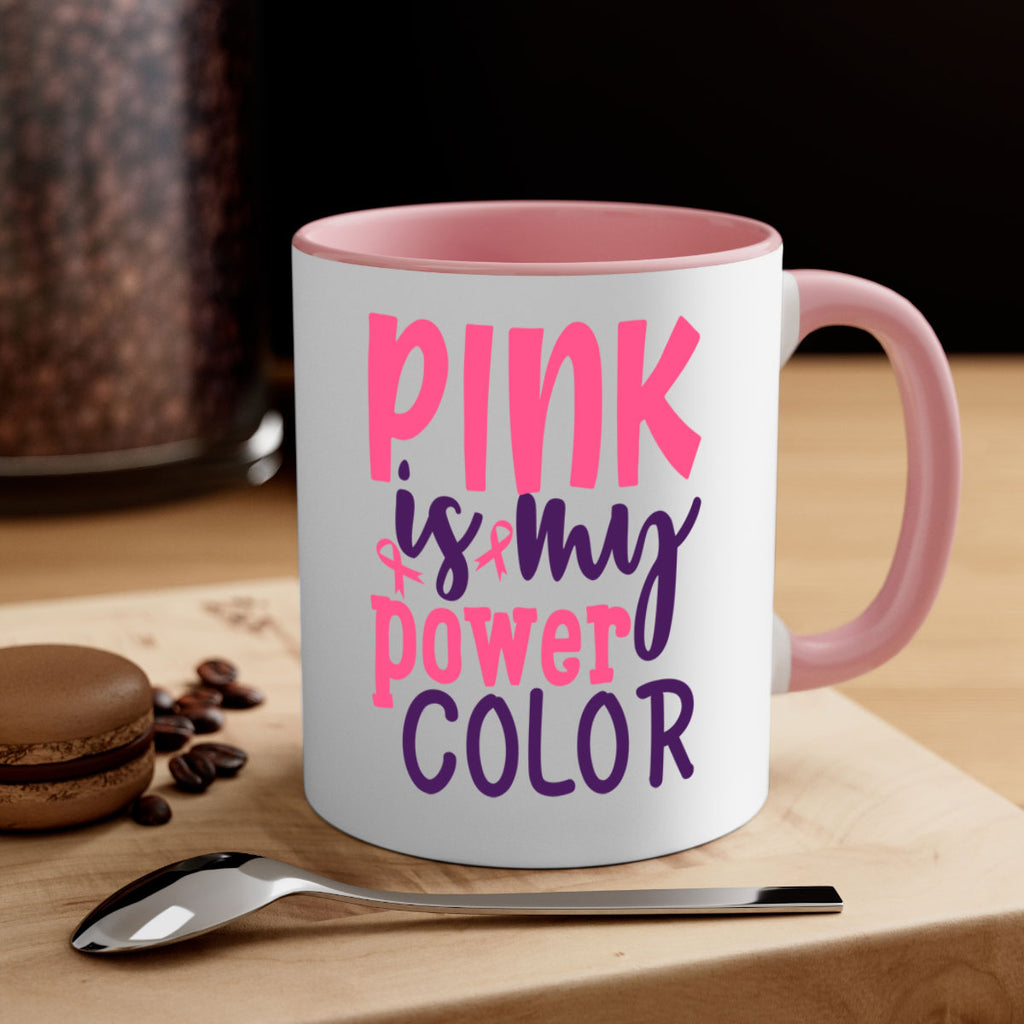 pink is my power color Style 5#- breast cancer-Mug / Coffee Cup