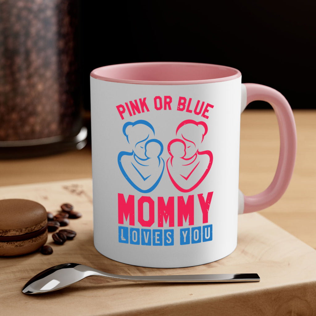 pink or blue Mommy Loves you Style 21#- baby shower-Mug / Coffee Cup