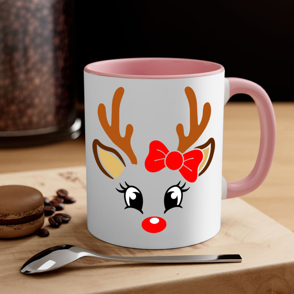 reindeer face style 598#- christmas-Mug / Coffee Cup