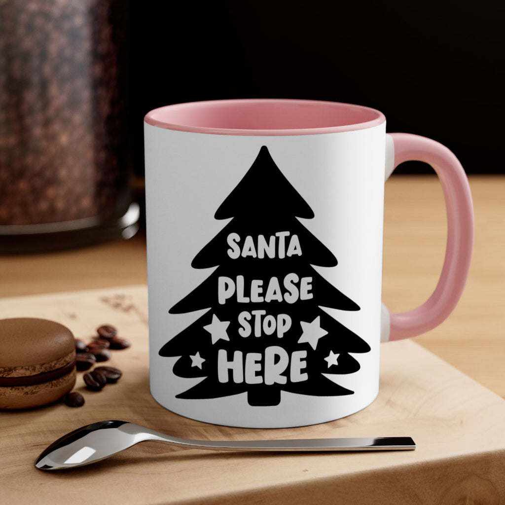 santa please stop here style 607#- christmas-Mug / Coffee Cup