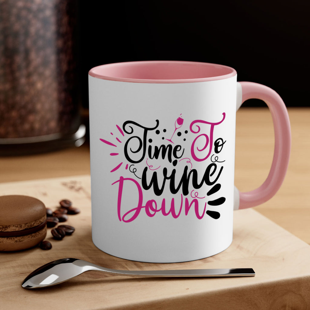 time to wine down 148#- wine-Mug / Coffee Cup