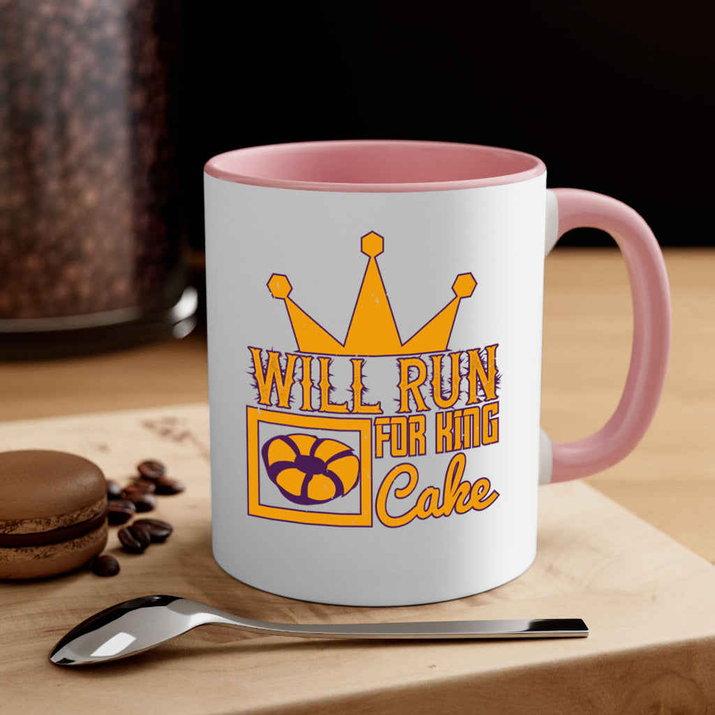 will run for king cake 28#- mardi gras-Mug / Coffee Cup