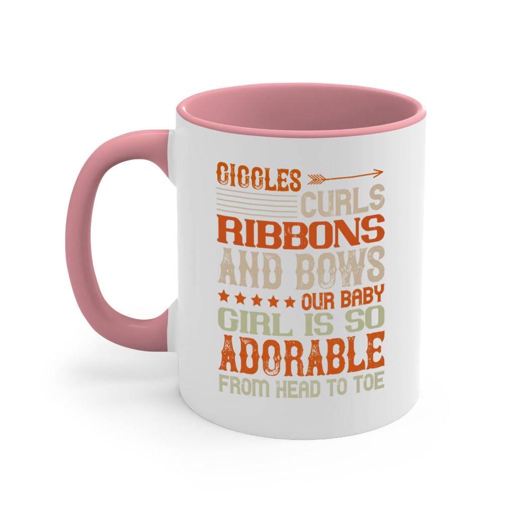 Giggles curls ribbons and bows Our baby girl is so adorable from head to toe Style 122#- baby2-Mug / Coffee Cup