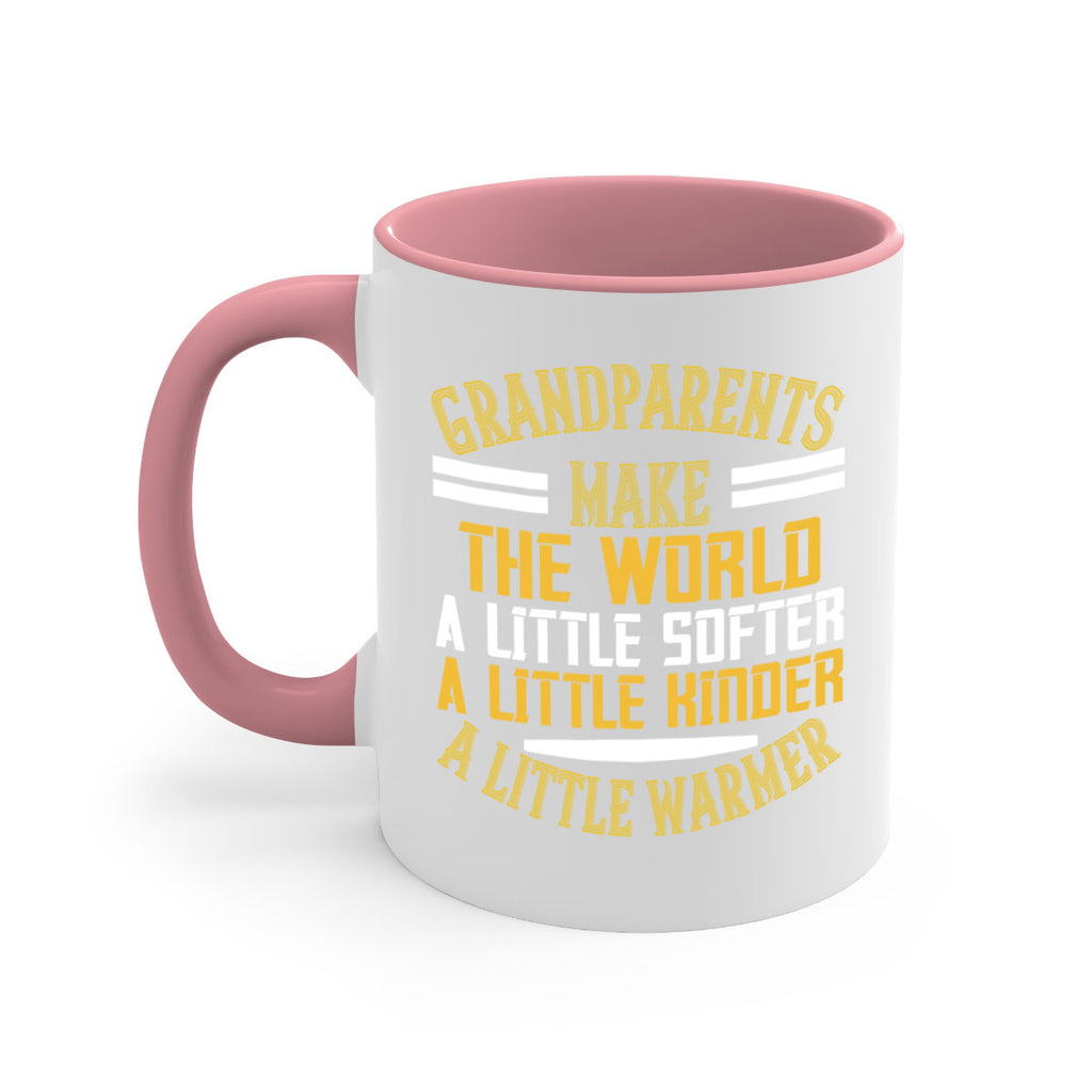 Grandparents make the world … a little softer a little kinder a little warmer 76#- grandma-Mug / Coffee Cup