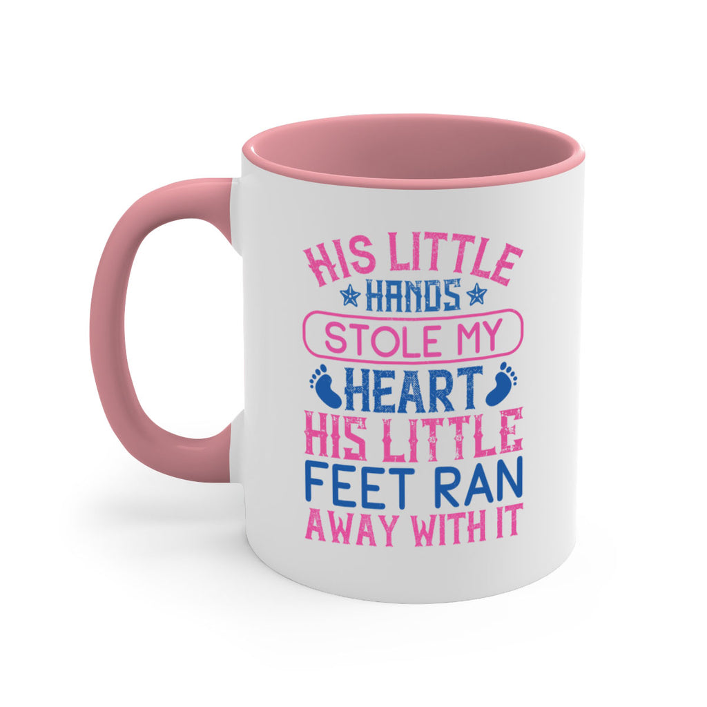 His little hands stole my heart His little feet ran away with it Style 120#- baby2-Mug / Coffee Cup