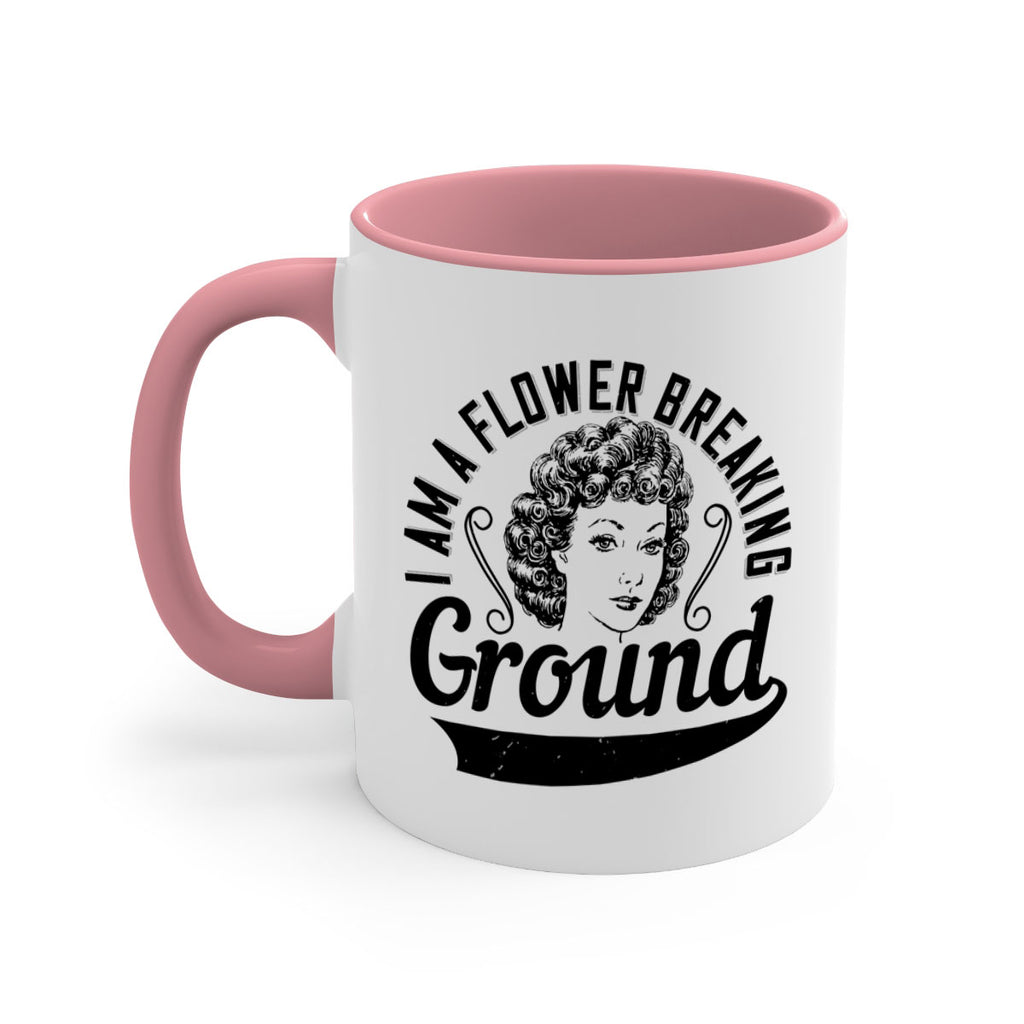 I am a flower breaking ground Style 32#- Afro - Black-Mug / Coffee Cup