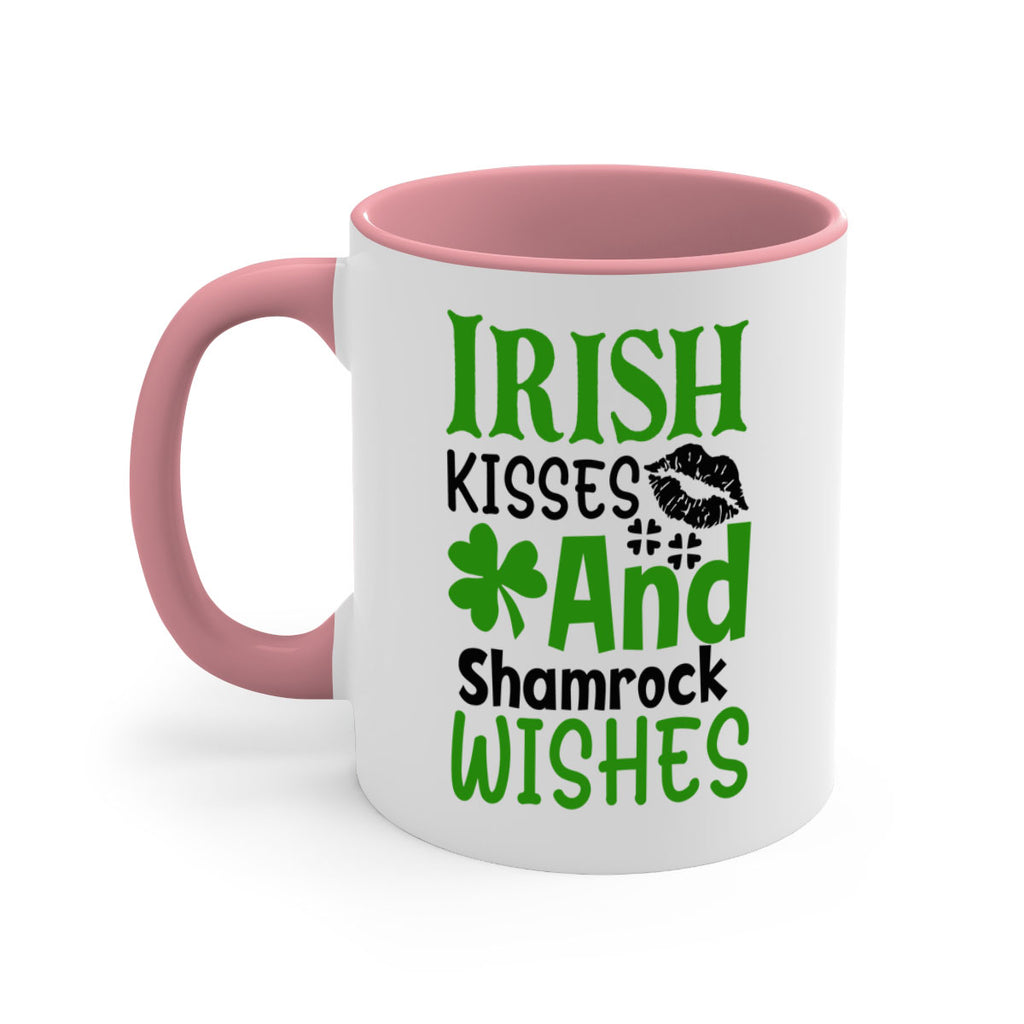 Irish Kisses And Shamrock Wishes Style 156#- St Patricks Day-Mug / Coffee Cup