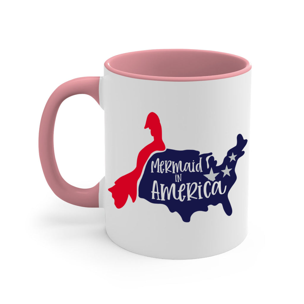 Mermaid In America Style 167#- 4th Of July-Mug / Coffee Cup