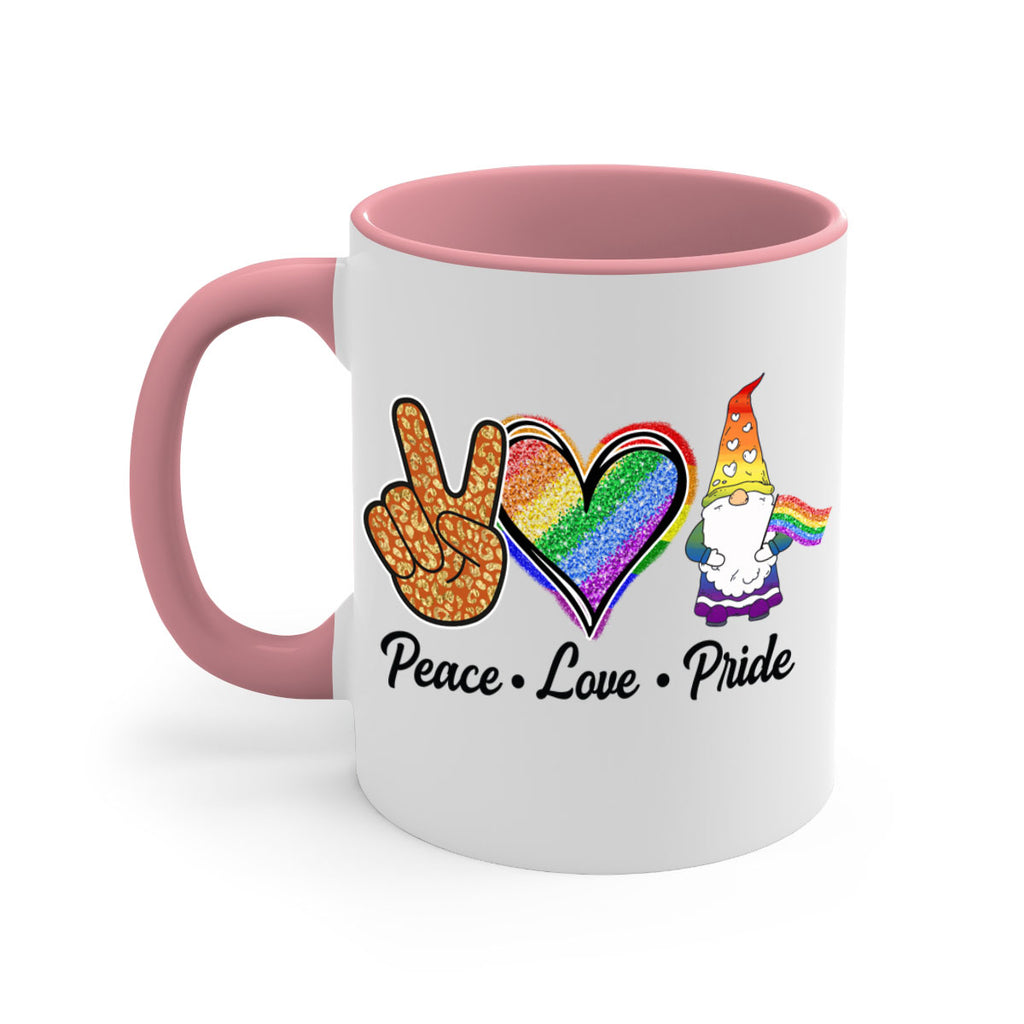 Peace Love Gnome Lgbt Flag  54#- lgbt-Mug / Coffee Cup