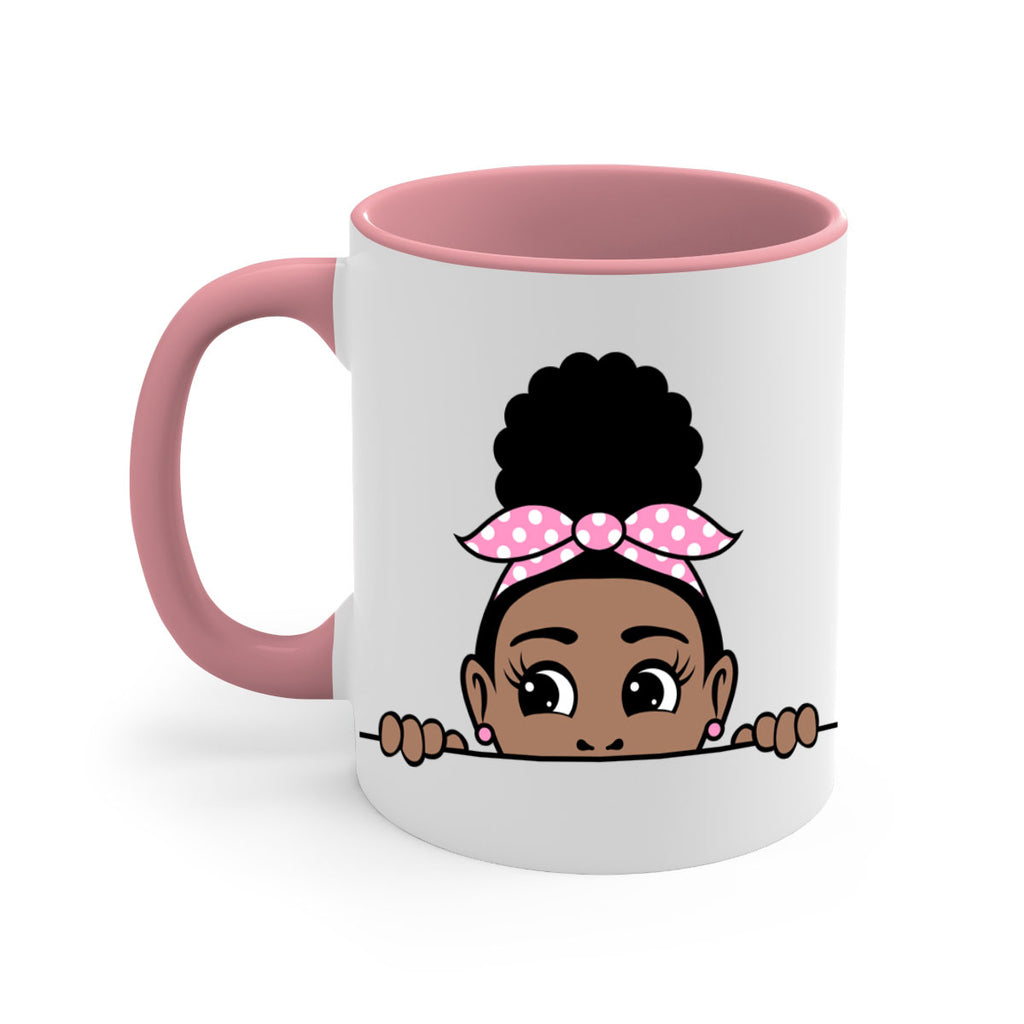 afro puff bandana girl peekaboo 86#- Black women - Girls-Mug / Coffee Cup