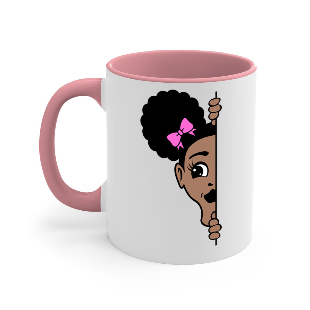 afro puffs girl peekaboo 83#- Black women - Girls-Mug / Coffee Cup
