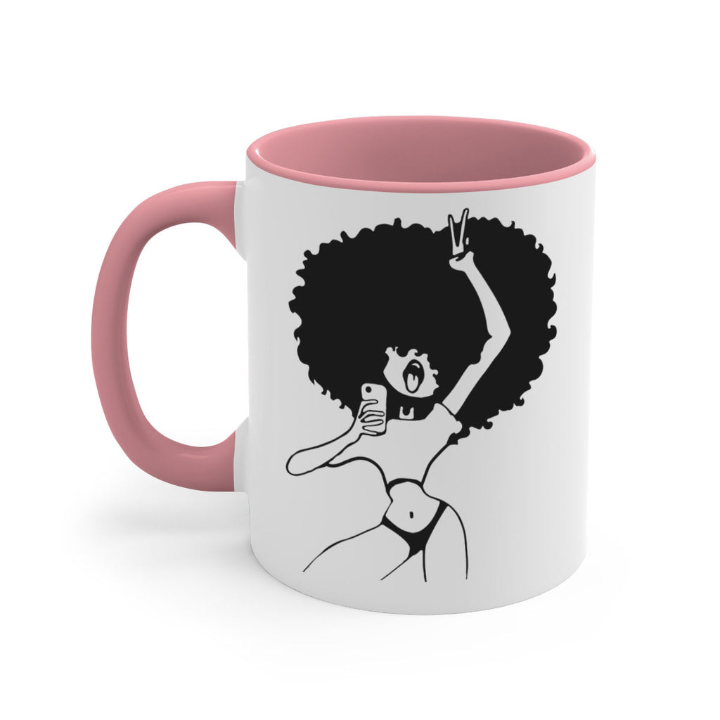 afro woman taking selfie 66#- Black women - Girls-Mug / Coffee Cup