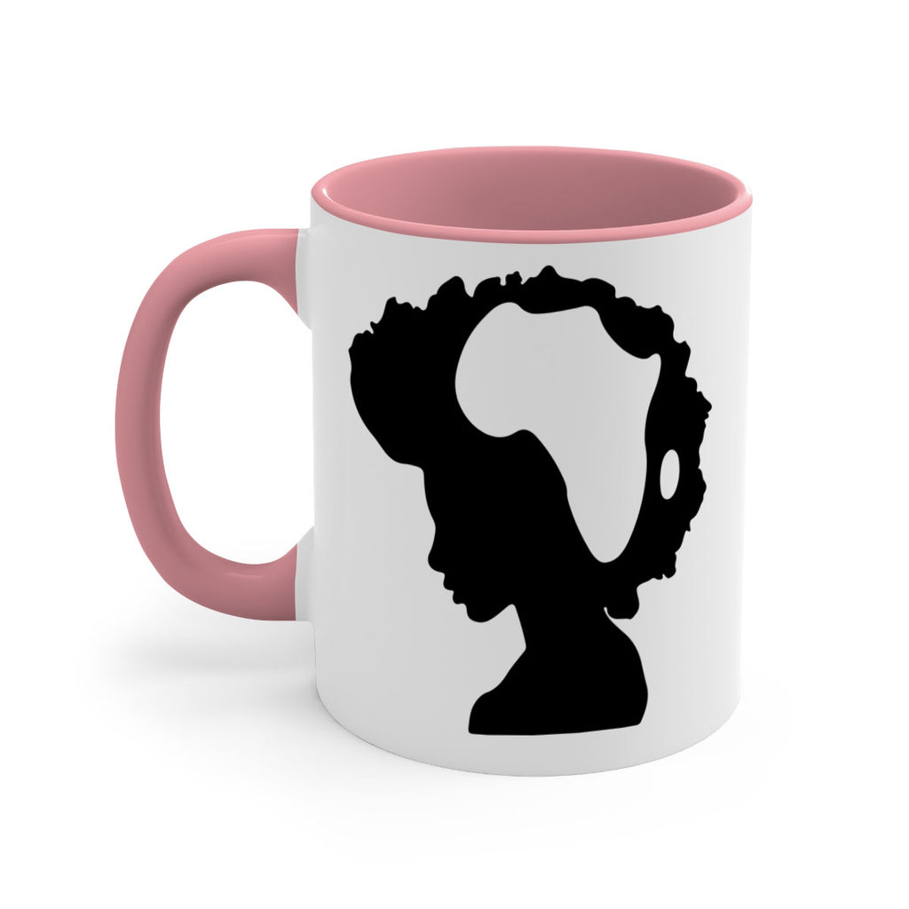 afro woman with africa map 65#- Black women - Girls-Mug / Coffee Cup