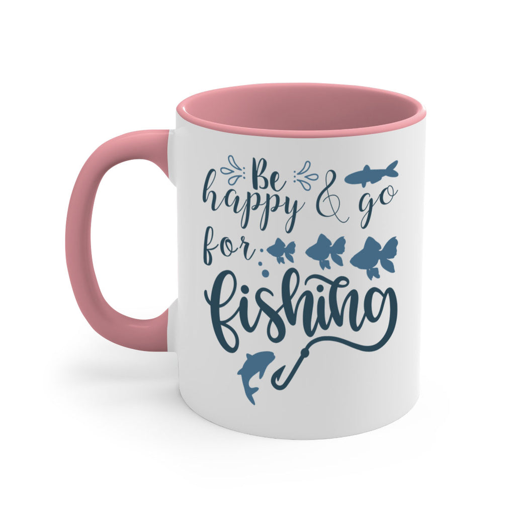 be happy and go 179#- fishing-Mug / Coffee Cup