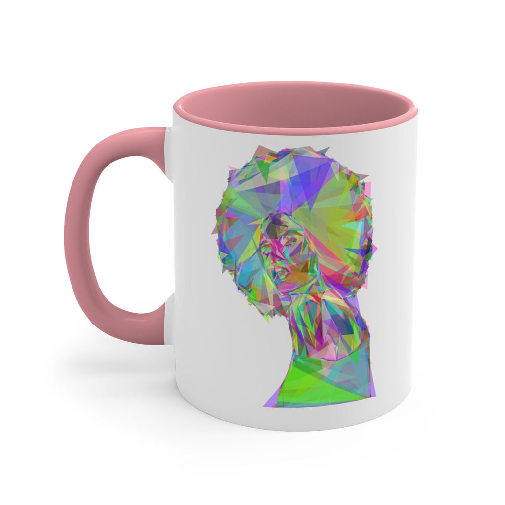 beautiful black woman geometric prismatic 59#- Black women - Girls-Mug / Coffee Cup