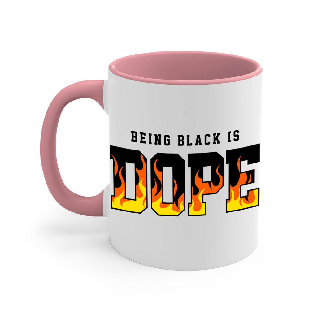 being black is dope flames 256#- black words - phrases-Mug / Coffee Cup