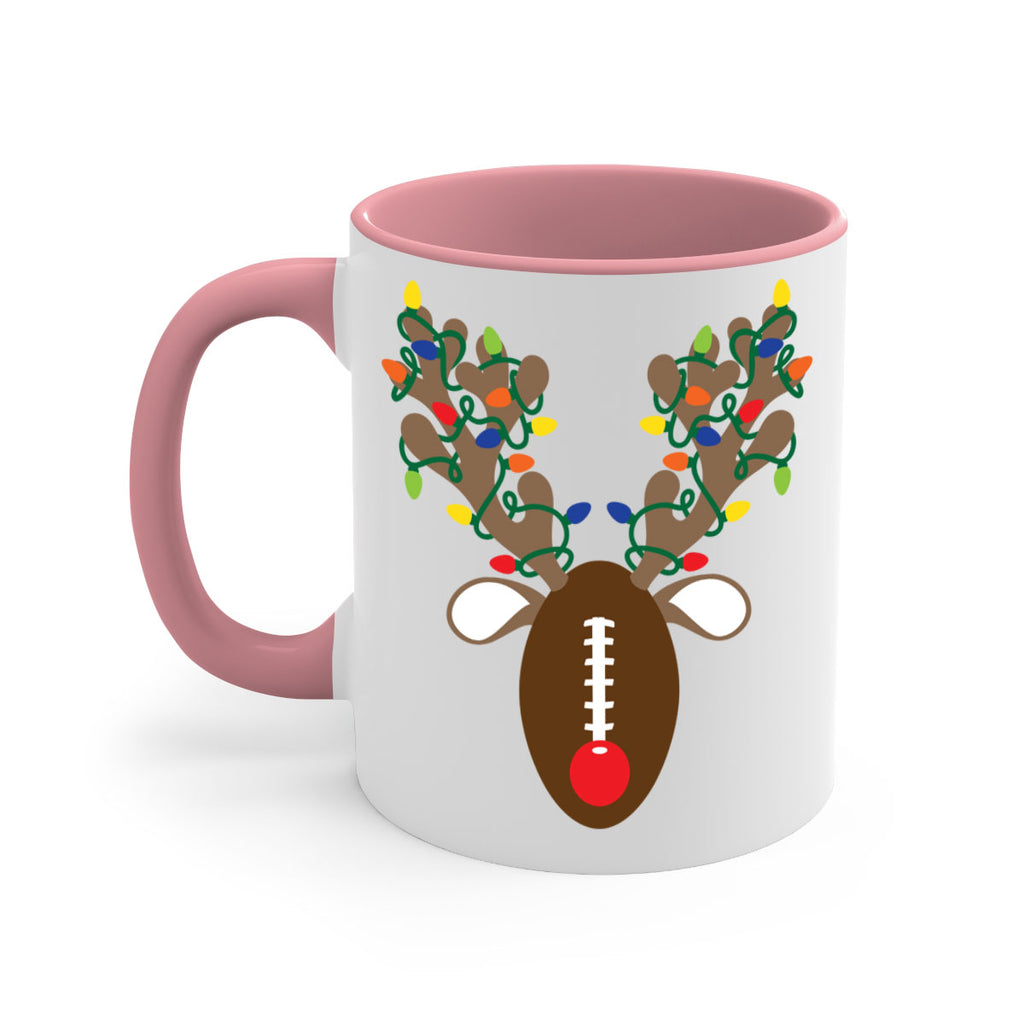 christmas reindeer antler football style 117#- christmas-Mug / Coffee Cup