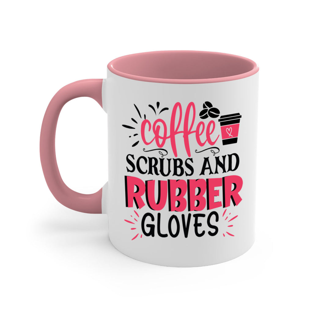 coffee scrubs and rubber gloves Style 393#- nurse-Mug / Coffee Cup