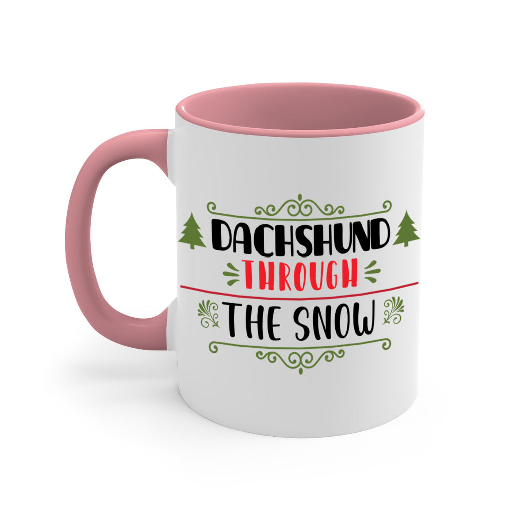 dachshund through the snow style 147#- christmas-Mug / Coffee Cup