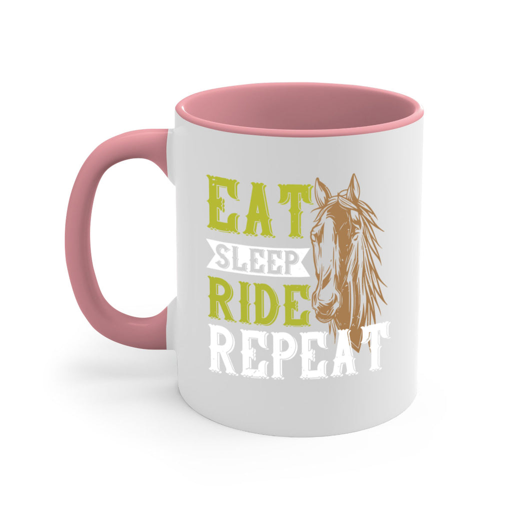 eat sleep ride repeat Style 7#- horse-Mug / Coffee Cup