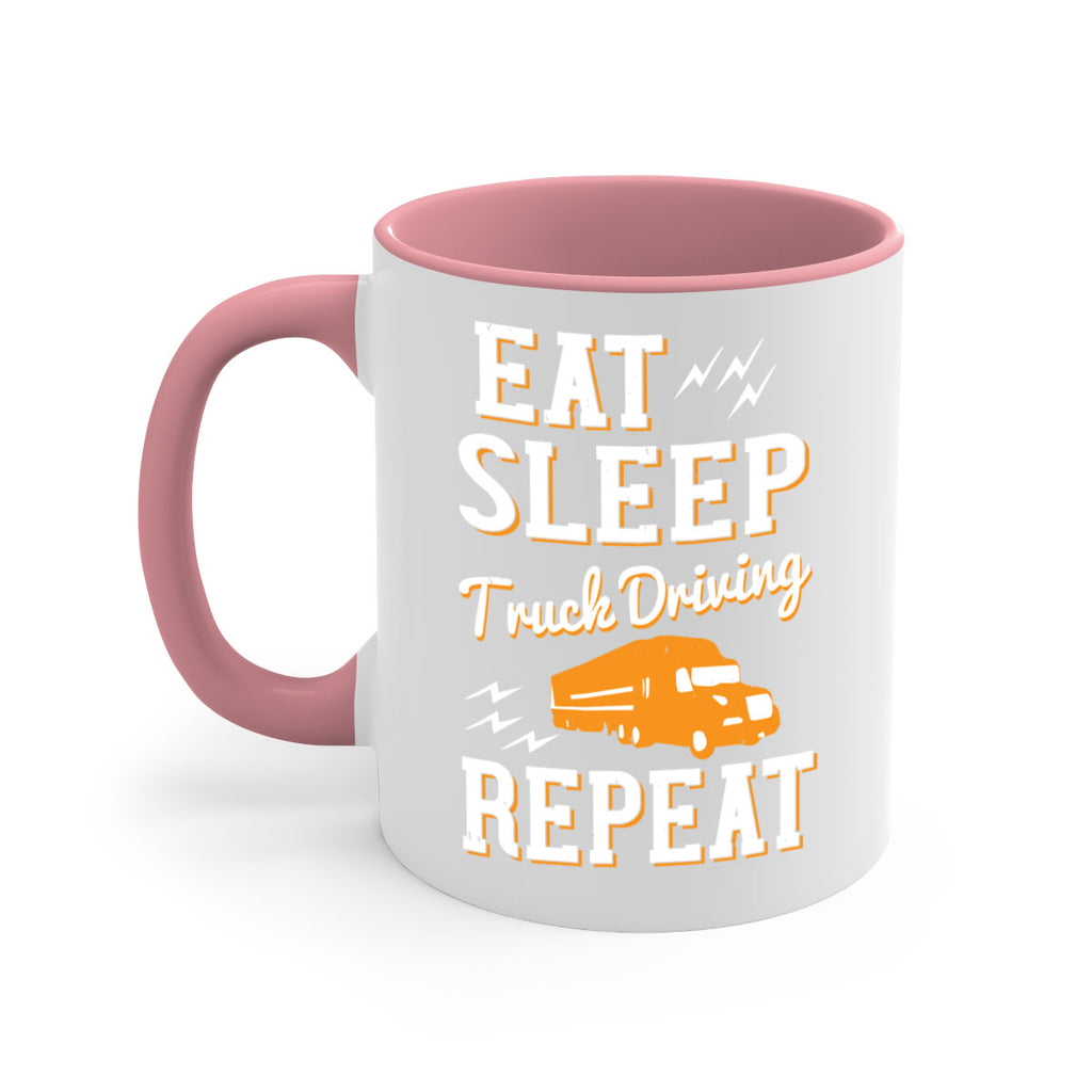 eat sleep truck driving repeat Style 3#- truck driver-Mug / Coffee Cup