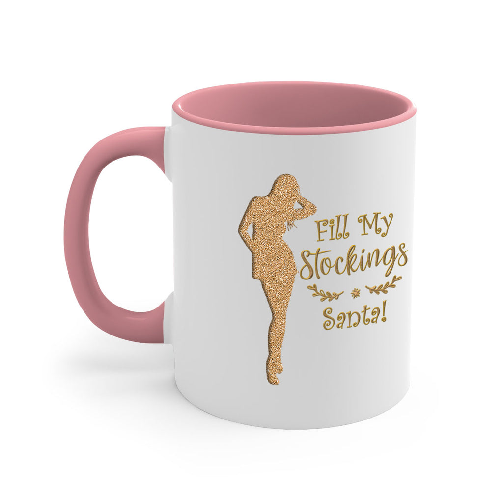 fill my stockings santa gold 324#- christmas-Mug / Coffee Cup