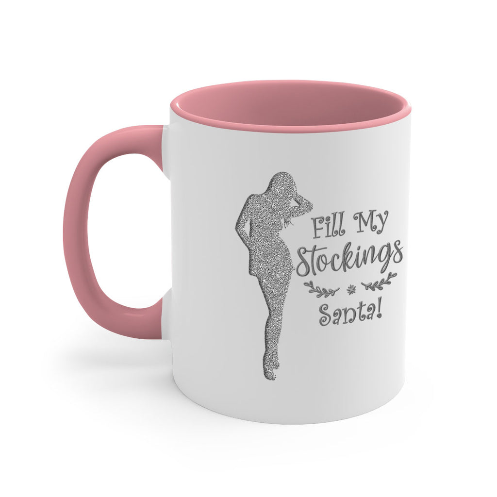 fill my stockings santa silver 322#- christmas-Mug / Coffee Cup