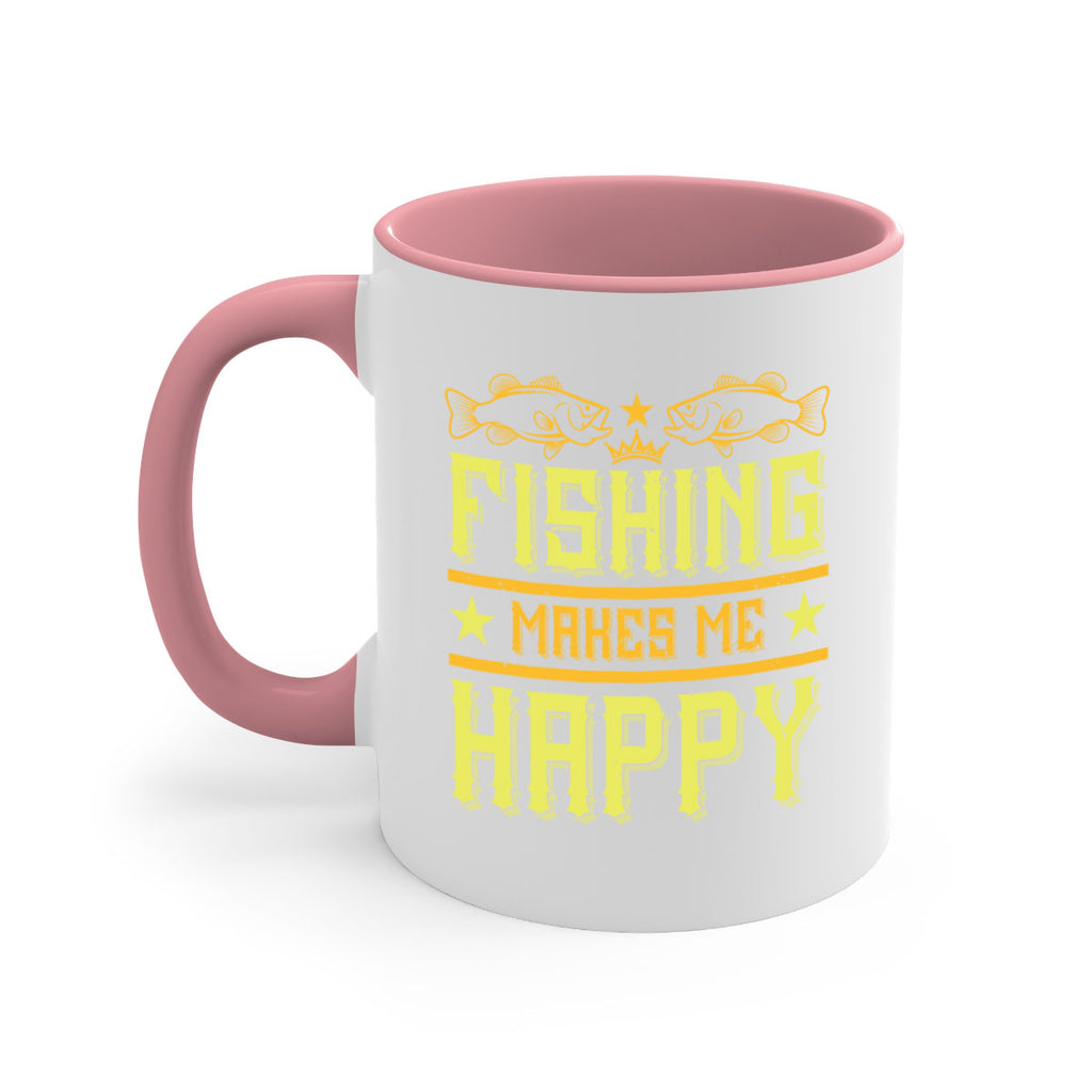 fishing makes me happy 266#- fishing-Mug / Coffee Cup