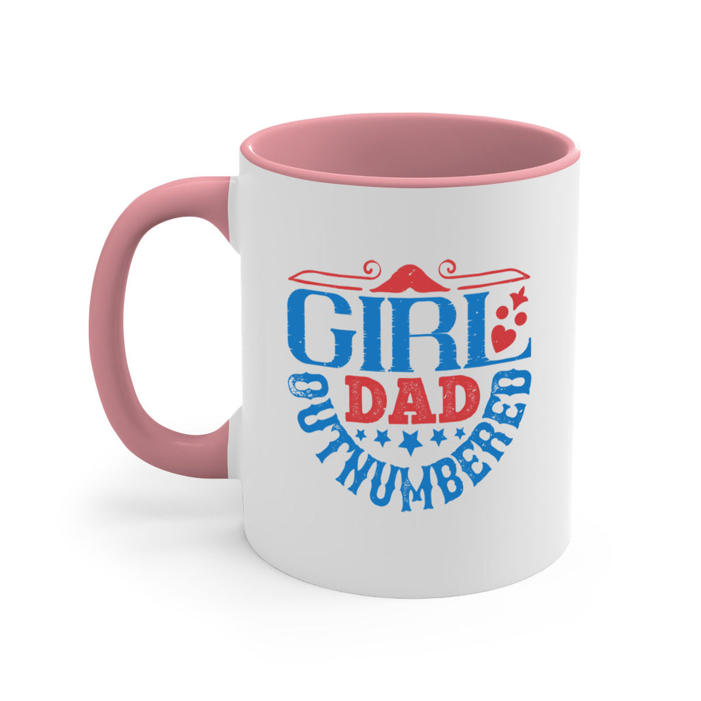 girl dad outnumbered 219#- fathers day-Mug / Coffee Cup