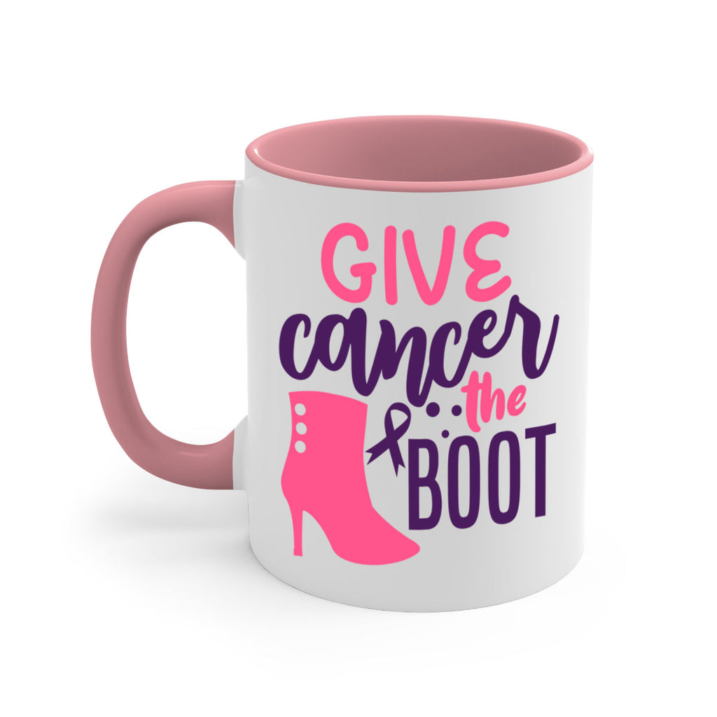 give cancer the boot Style 11#- breast cancer-Mug / Coffee Cup