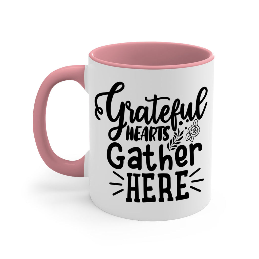 grateful hearts gather here 58#- thanksgiving-Mug / Coffee Cup