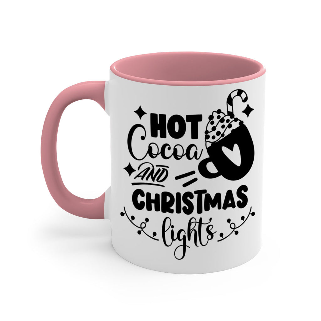 hot cocoa and christmas lights style 308#- christmas-Mug / Coffee Cup