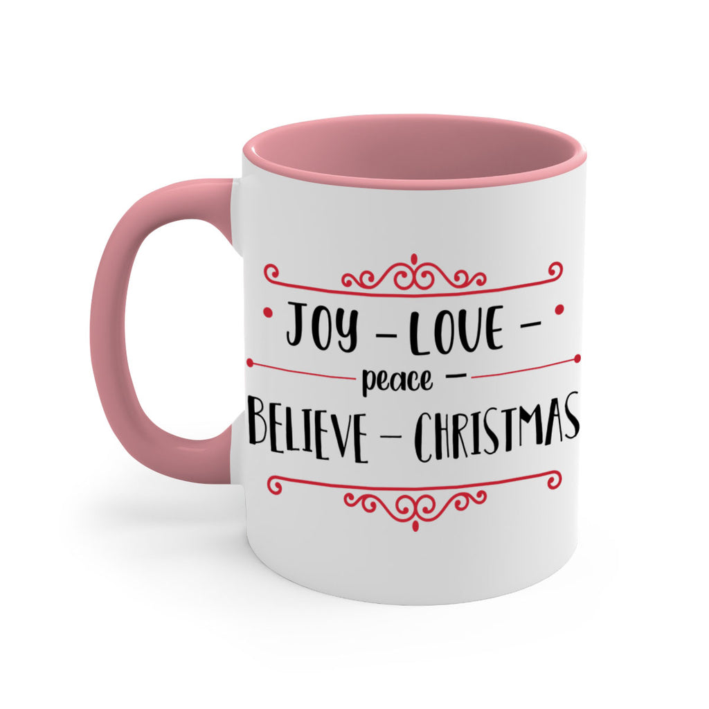 joy love peace believe christmas style 409#- christmas-Mug / Coffee Cup