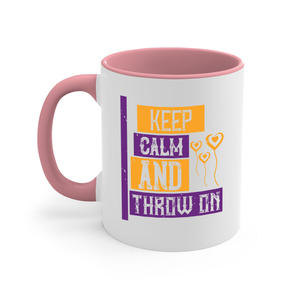 keep calm and throw on 55#- mardi gras-Mug / Coffee Cup