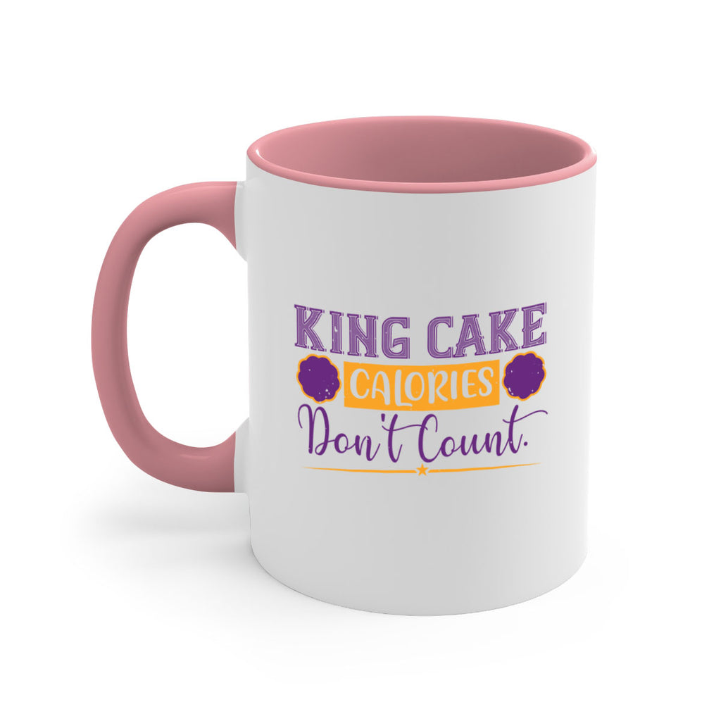 king cake calories dont count 54#- mardi gras-Mug / Coffee Cup